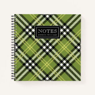 Cuaderno Patrón de trenzado irlandés verde