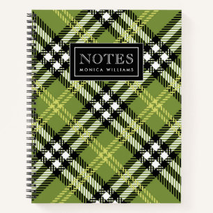 Cuaderno Patrón de trenzado irlandés verde