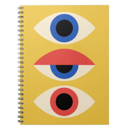 Cuaderno patrón de tres ojos místicos Bauhaus