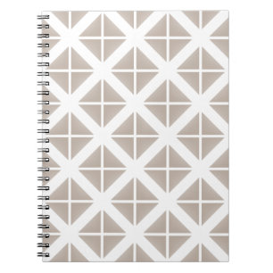 Cuaderno Patrón de triángulo de moda de Beige