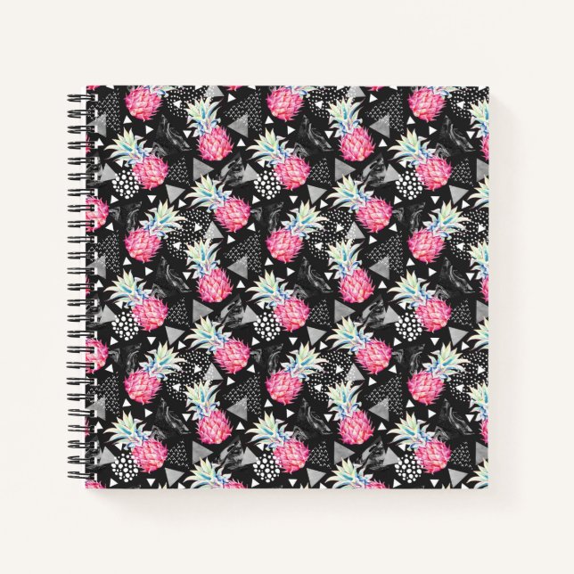 Cuaderno Patrón de triángulo de piña texturizado (Anverso)