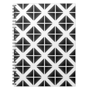 Cuaderno Patrón de triángulo negro de moda
