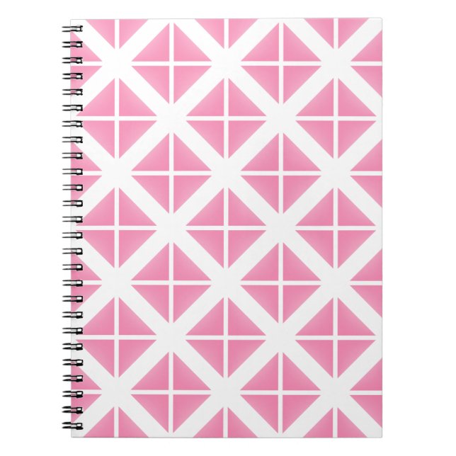 Cuaderno Patrón de triángulo rosa de moda (Frente)