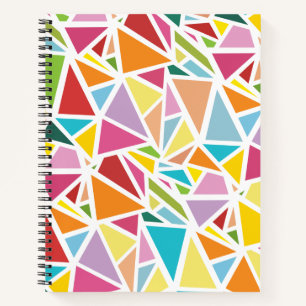 Cuaderno patrón de triángulos coloridos