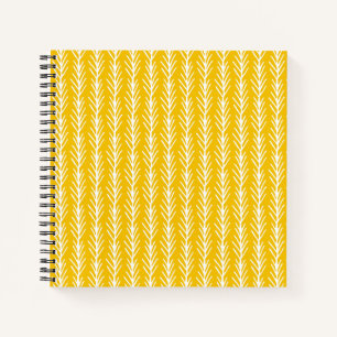 Cuaderno Patrón de trigo de oro dibujado a mano