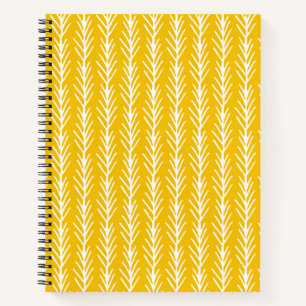 Cuaderno Patrón de trigo de oro dibujado a mano