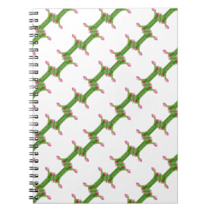 Cuaderno Patrón de tulipanes rosados