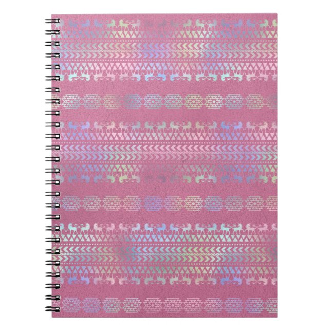 Cuaderno Patrón de Unicornio bohemio-irlandés (Frente)