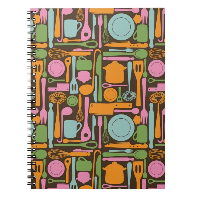 Cuaderno Patrón de utensilios de cocina 3 (Frente)