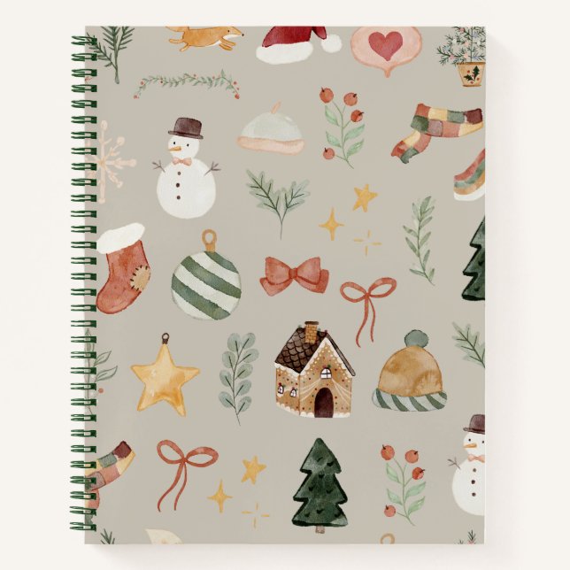 Cuaderno Patrón de vacaciones de navidades (Anverso)