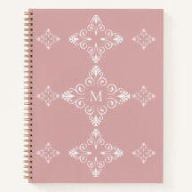 Patrón de vector de monograma personalizado rosa p