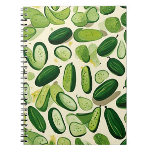 Cuaderno Patrón de vegetación verde vibrante