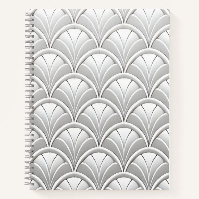 Cuaderno Patrón de ventilador Art Deco (Anverso)