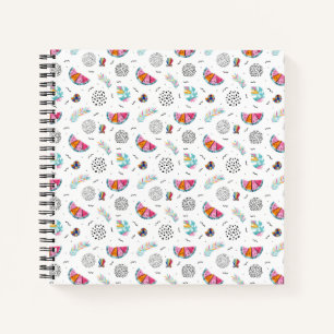 Cuaderno Patrón de verano tropical de estilo Memphis