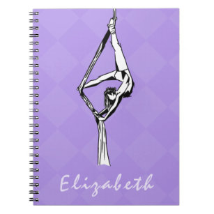 Cuaderno Patrón de verificación púrpura de baile de bailari