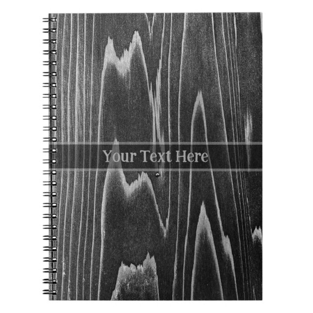 Cuaderno Patrón de veta de madera - Personalizable (Frente)