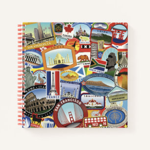 Cuaderno Patrón de viaje mundial