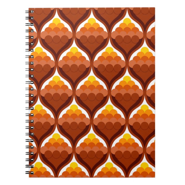 Cuaderno patrón de victoria decorativo de formas orgánicas  (Frente)