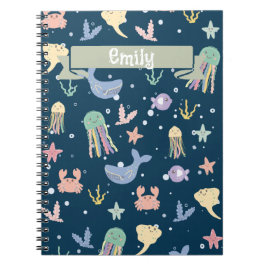 Cuaderno Patrón de vida marina sin problemas