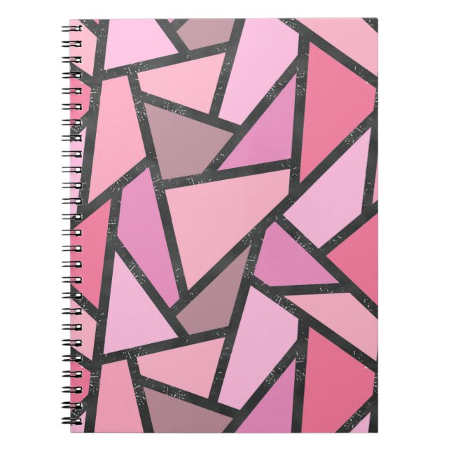 Cuaderno Patrón de vidrio manchado de coral (Frente)