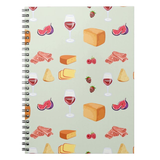 Cuaderno Patrón de vino y queso (Frente)