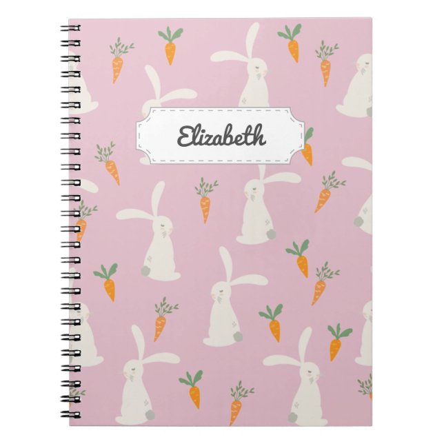 Cuaderno Patrón de zanja de conejo corto de personalizable (Frente)