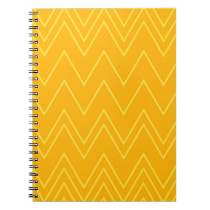 Cuaderno Patrón de zigzag amarillo, fresco, moderno, modern