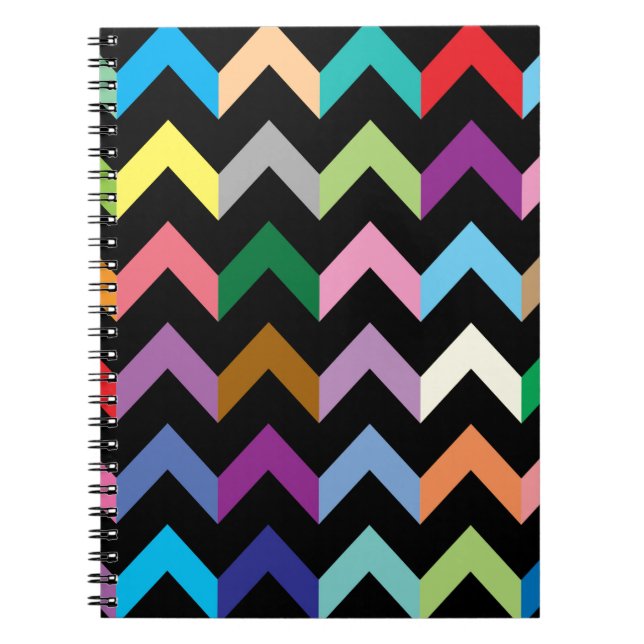 Cuaderno Patrón de zigzag colorido (Frente)