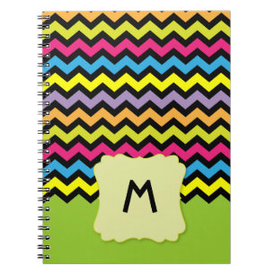 Cuaderno Patrón de Zigzag Colorido Agregar Nombre