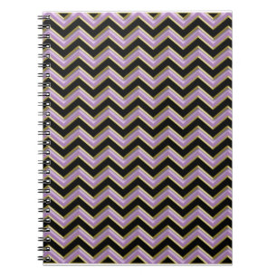 Cuaderno Patrón de zigzag negro de oro antimetista
