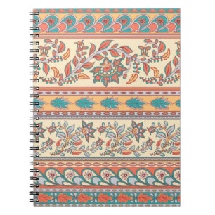 Cuaderno Patrón decorativo sin fisuras de bordes con flor