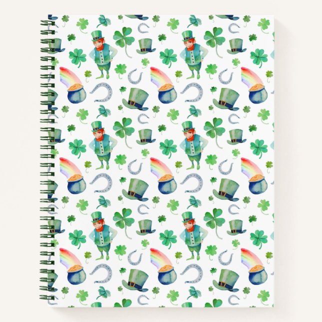 Cuaderno Patrón del Día de la Acuarela St. Patrick (Anverso)