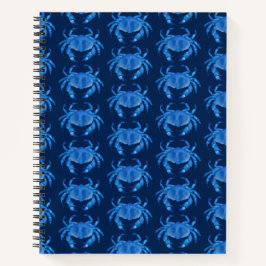 Cuaderno Patrón del océano marino del Cangrejo Azul