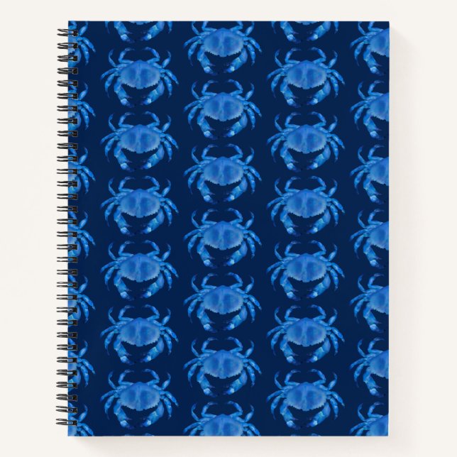Cuaderno Patrón del océano marino del Cangrejo Azul (Anverso)