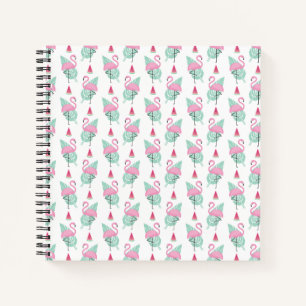 Cuaderno Patrón del Pastel de Flamingo y sandía