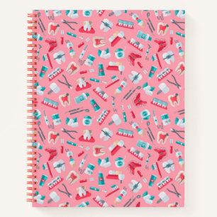 Cuaderno Patrón dental rosado