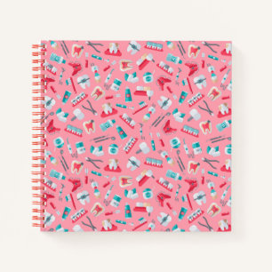 Cuaderno Patrón dental rosado