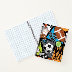 Cuaderno Patrón Deportivo Con Balones