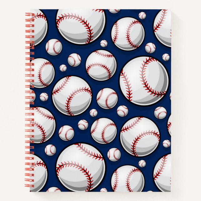 Cuaderno Patrón deportivo de béisbol (Anverso)