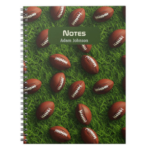 Cuaderno Patrón deportivo sin foco de fútbol americano