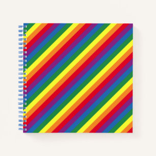 Cuaderno Patrón diagonal arcoiris
