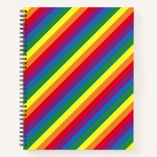 Cuaderno Patrón diagonal arcoiris