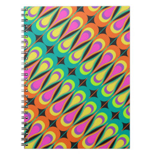Cuaderno Patrón diagonal repetitivo colorido.abstracto, art