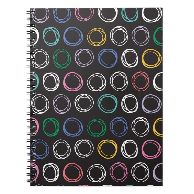Cuaderno Patrón dibujado a mano con líneas cepilladas sin c (Frente)