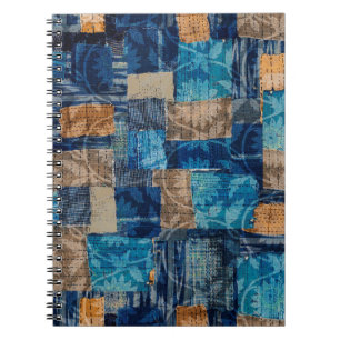 Cuaderno Patrón digital abstracto de acuarela sin foco en u