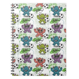 Cuaderno Patrón divertido de fútbol de monstruos para niños
