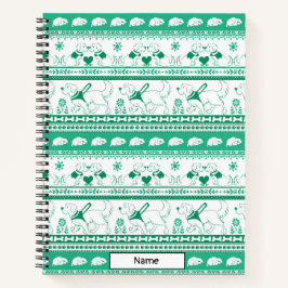 Cuaderno Patrón dorado de la historia del perro guía - Verd