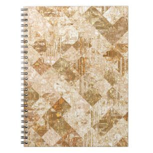 Cuaderno Patrón dorado de mosaico abstracto brillante