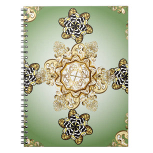 Cuaderno Patrón dorado vintage sin igual. Vintage i