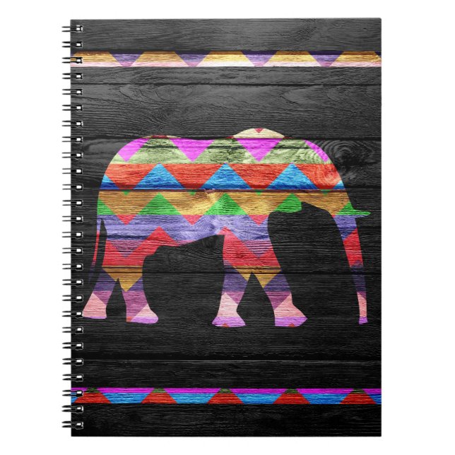 Cuaderno Patrón elefante de Chevron #2 (Frente)